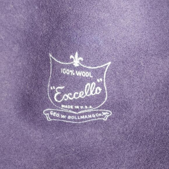 Adolfo II Women's Vtg Esccello Purple 100% Wool Felted OS Fedora Hat - Picture 8 of 13